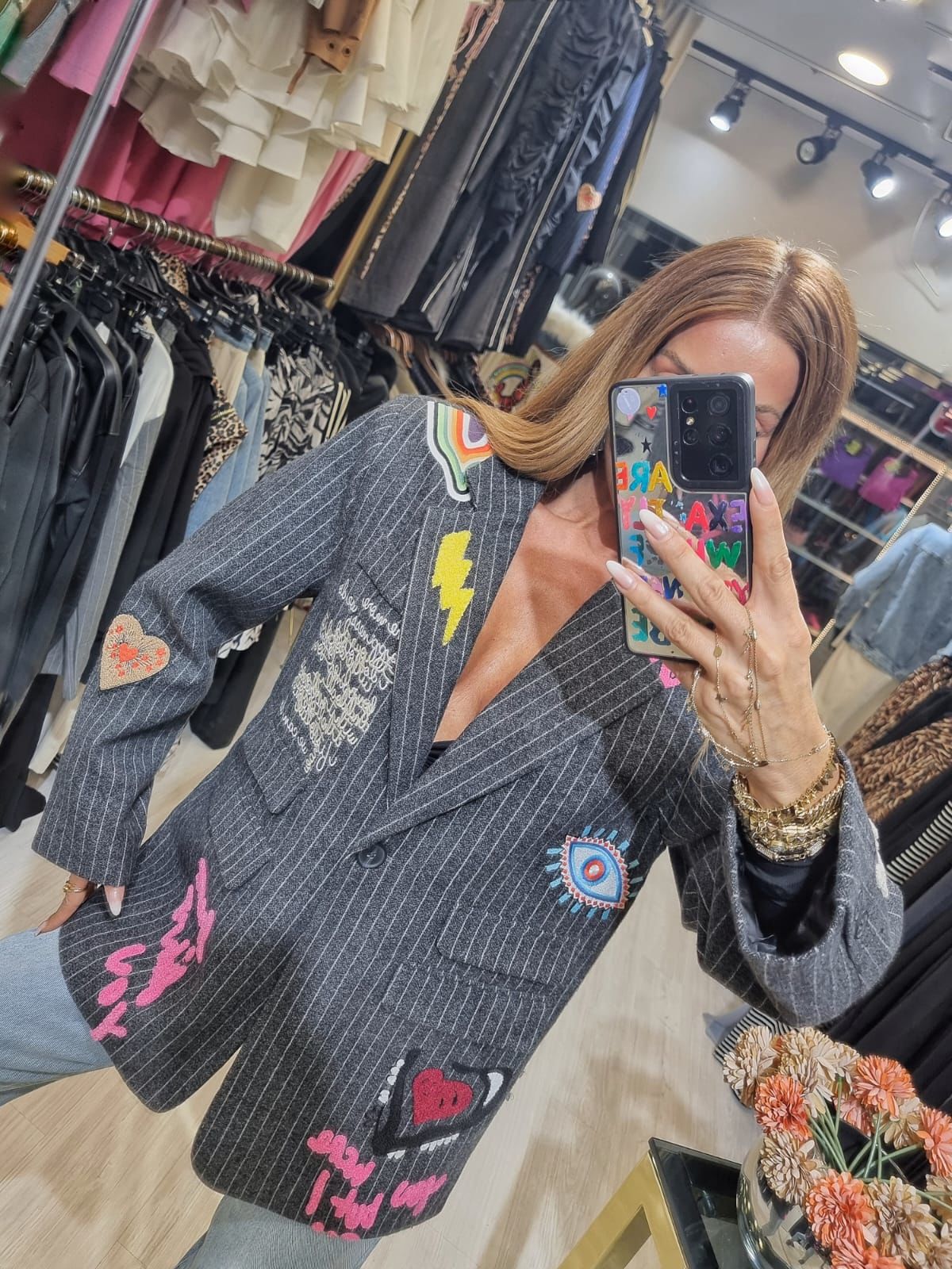 Kaşe Baskılı Ceket