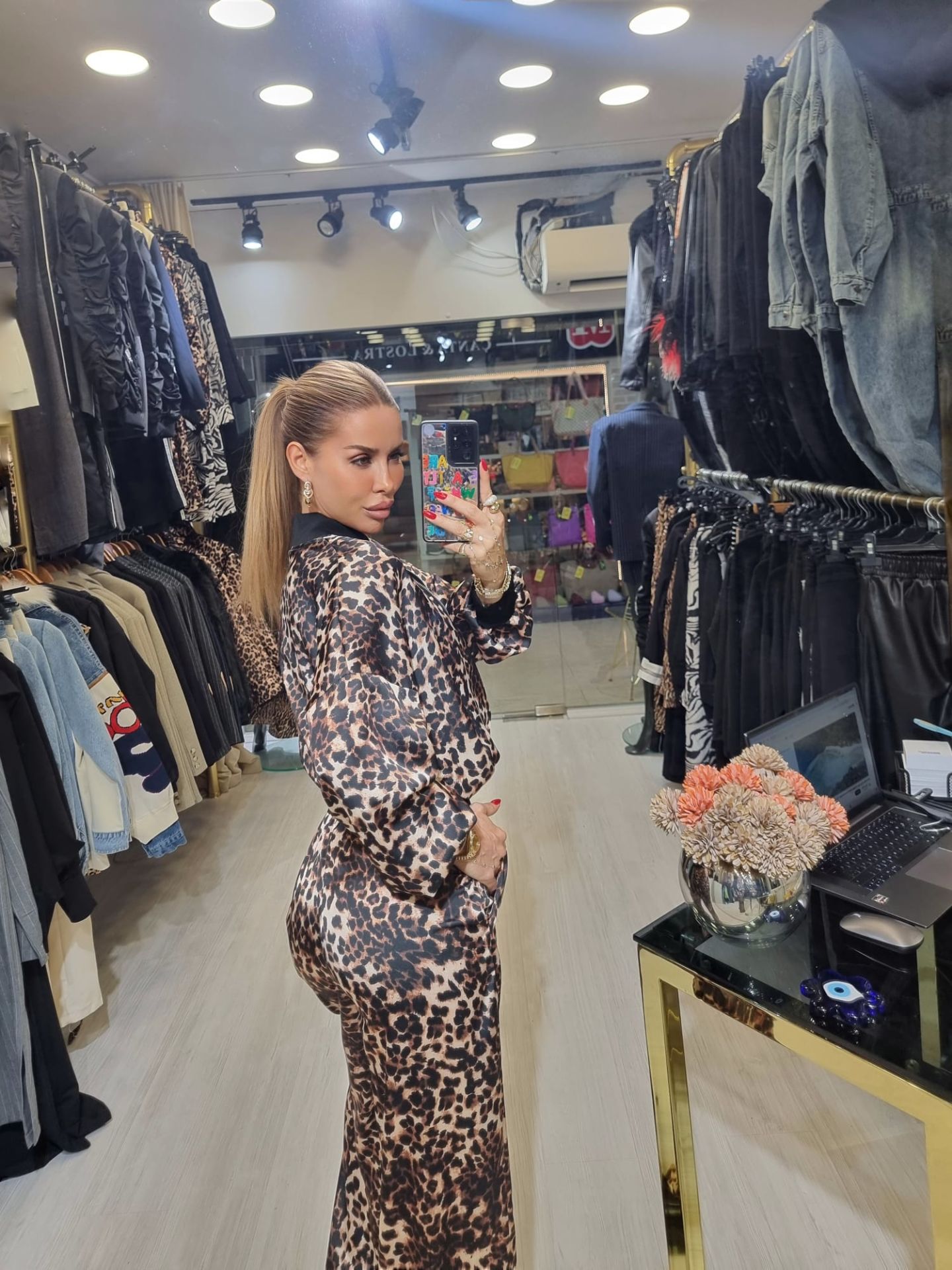Leopar Saten Takım